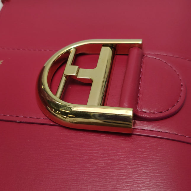 Delvaux Brilliant Mini Red Calfskin Leather Top Handle Crossbody Bag