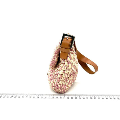 Sold Fendi Baguette Raffia Straw Multicolor Shoulder Bag