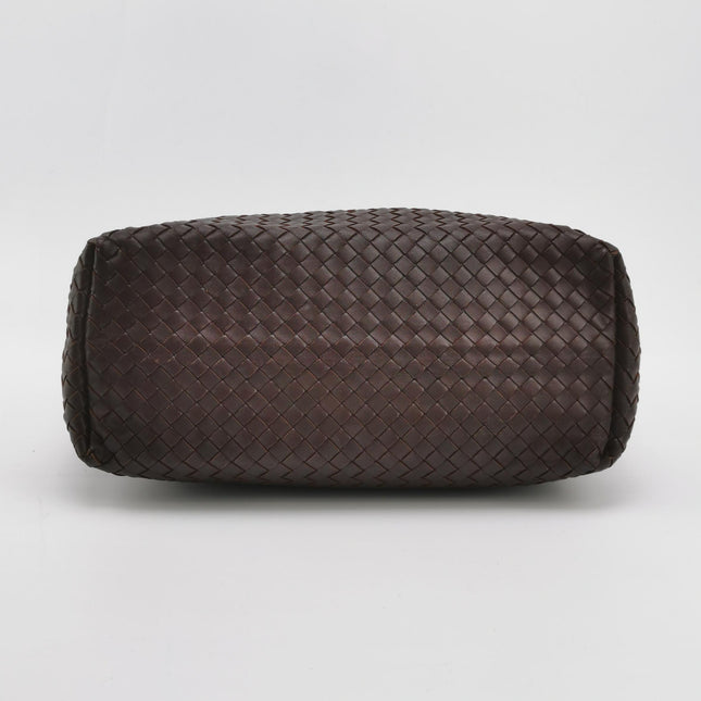 Bottega Veneta Garda Dark Brown Intrecciato Nappa Leather Large 33cm