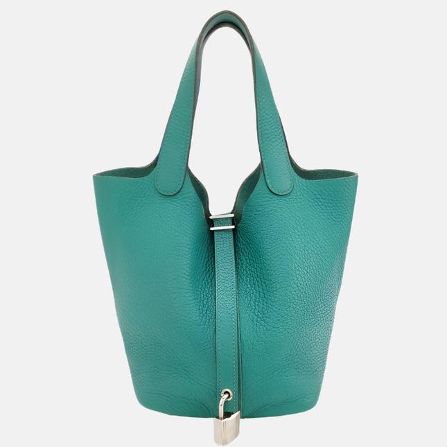 Hermes Picotin 18 Clemence Taurillon Leather Green 2019-Luxbags