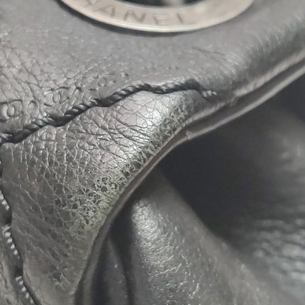 Chanel 2013 Paris-Edinburgh Large Black Flap Calfskin Leather Shoulder Bag