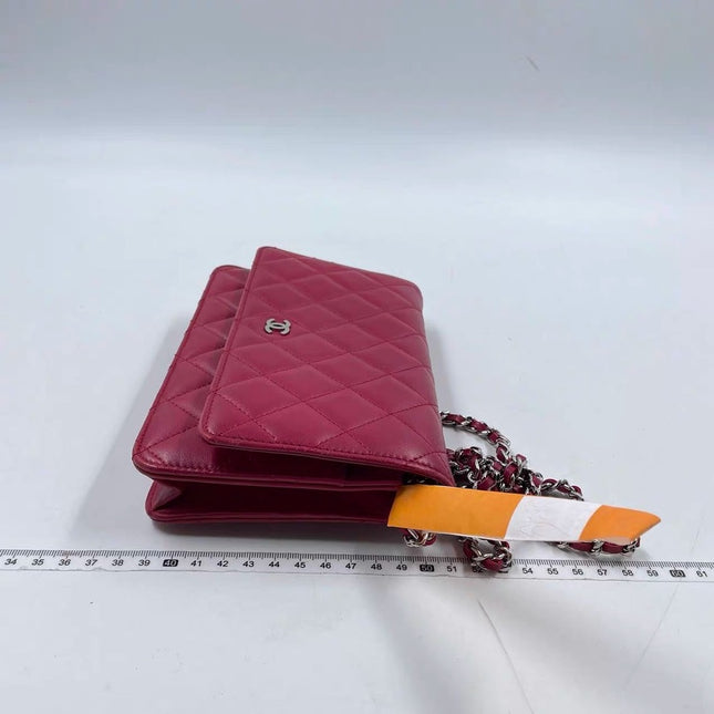 Sold Chanel Wallet on Chain WOC Fuchsia Lambskin Leather