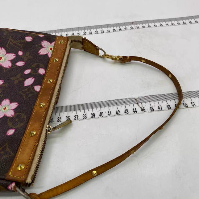 Louis Vuitton x Takashi Murakami Cherry Blossom Pochette Accessoire Brown Monogram