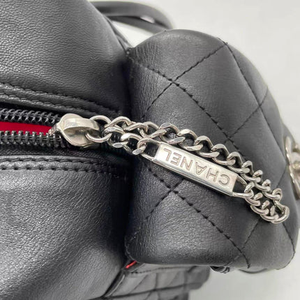 Chanel Cambon Multi-pocket Ligne Reporter Bag Medium Black Calfskin Leather