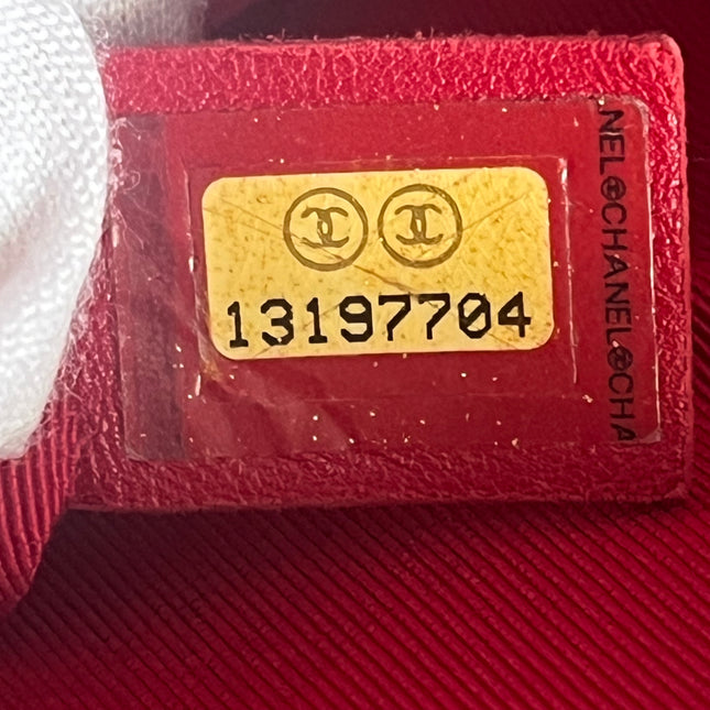 Chanel Bubble Chain Striped Quilted Flap Bag Red/White Tote