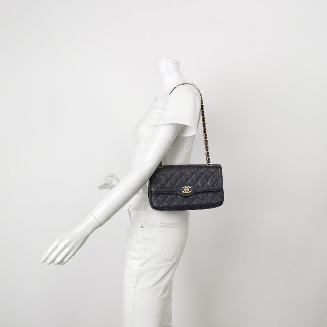 Chanel Paris Limited Small Navy Caviar Leather Gold Hardware 2015-16