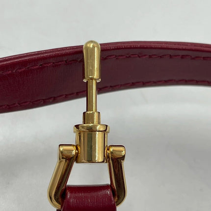 Sold Gucci Jackie 1961 Mini Burgundy Leather Bag with Adjustable Strap