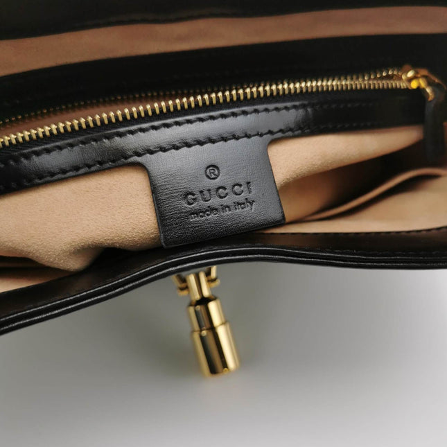 Sold Gucci Jackie 1961 Black Leather Bag Small with Adjustable Strap