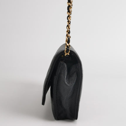 Chanel Wallet on Chain Classic Flap Black Caviar Leather Gold Hardware 2018-19