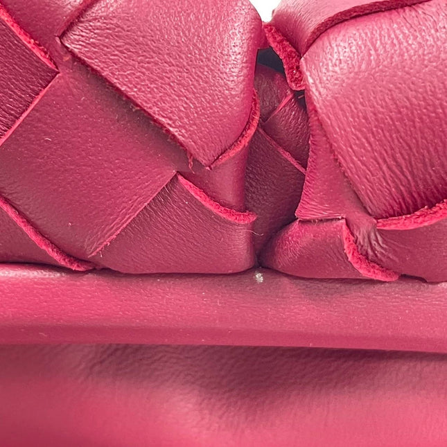 Sold Bottega Veneta Pouch Large Intrecciato Leather Clutch Burgundy