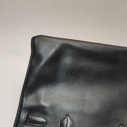 Hermes Birkin 30 Black Epsom Leather Palladium Hardware 2012