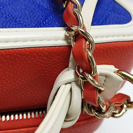 Chanel Filigree Medium Vanity Case Tricolor Caviar Leather, 2018-2019