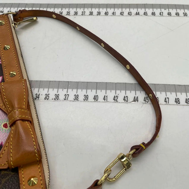 Louis Vuitton x Takashi Murakami Cherry Blossom Pochette Accessoire Brown Monogram