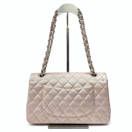 Chanel Classic Flap Medium 2016 Pink Metallic Pixel Effect Calfskin Leather