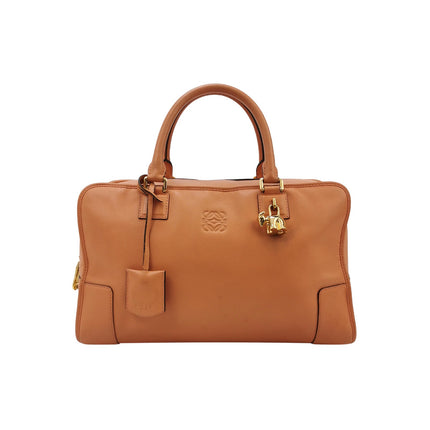 Loewe Amazona Medium 36 Light Coral Leather With Strap Goat Animal Lock-Luxbags