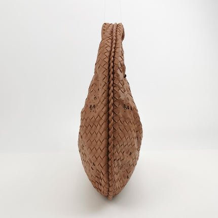 Bottega Veneta Hobo Bag Leather Beige Small 40cm Butterfly Cutout