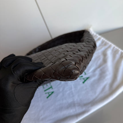 Bottega Veneta Hop Hobo Small Leather Chocolate Brown