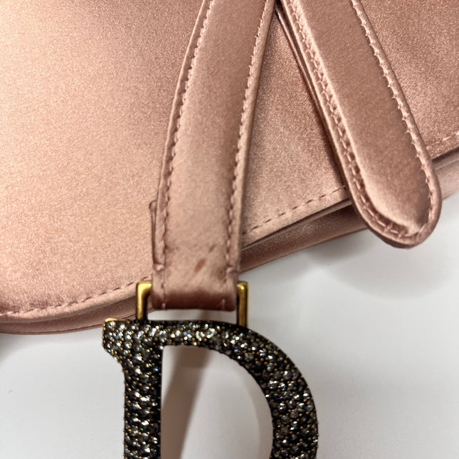 Sold Dior Saddle Mini Silk Pink with crystals l