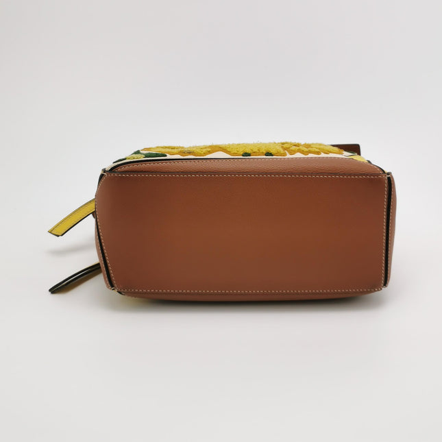 Loewe x William De Morgan Puzzle Small Embroidered Brown Yellow Multicolor