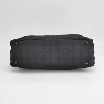 Chanel Travel Line Boston /Bowling Bag 2002 -2003 Black Fabric Shoulder Bag