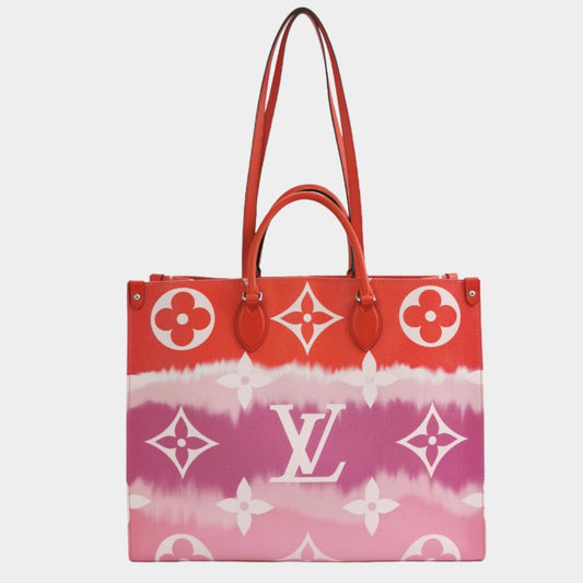 Sold Louis Vuitton OnTheGo Monogram Escale Rouge Leather GM Tote Bag