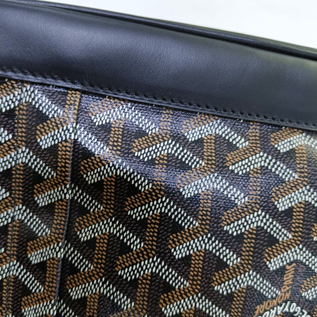 Goyard Alpin Backpack Medium Black Goyard and Leather