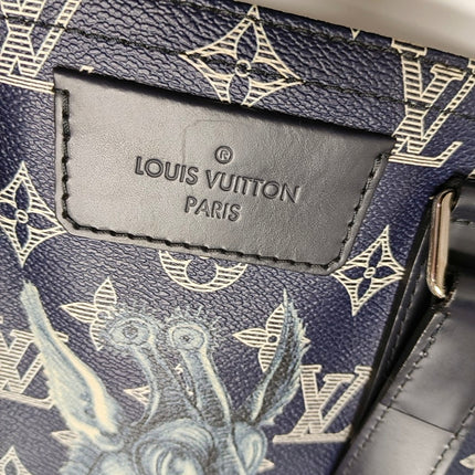 Louis Vuitton x Chapman Brothers Giraffe Tote Navy Monogram Canvas with Strap