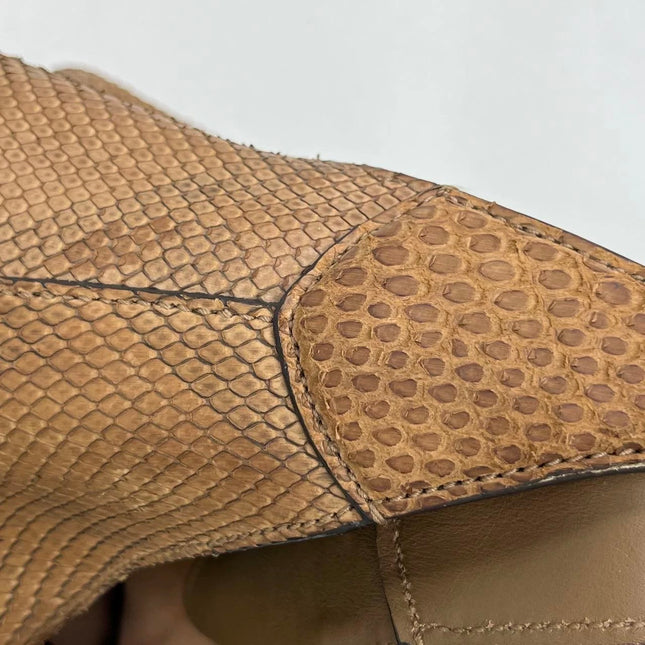 Gucci Jackie Brown Python Leather Gold Hardware