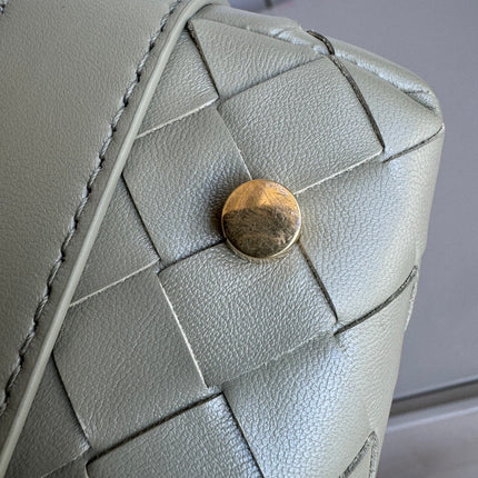 Sold Bottega Veneta Mini Wallace Leather Green Travertine & Muse Brass