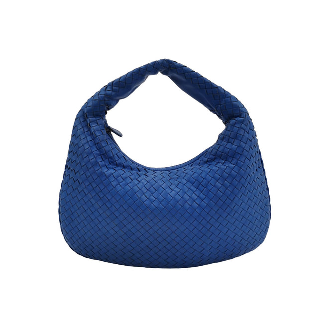 Bottega Veneta Hobo Bag Lambskin Leather Royal Blue 42cm Thick Shoulder Pad-Luxbags