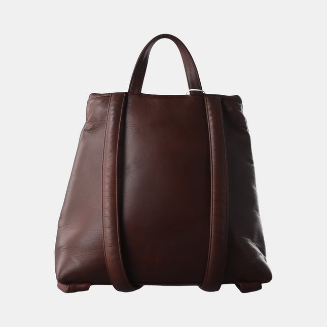 Chanel Vintage Backpack Tan Brown Calfskin Leather