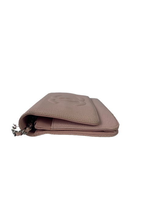 Sold Chanel Wallet on Chain WOC Double CC Pink Caviar Leather