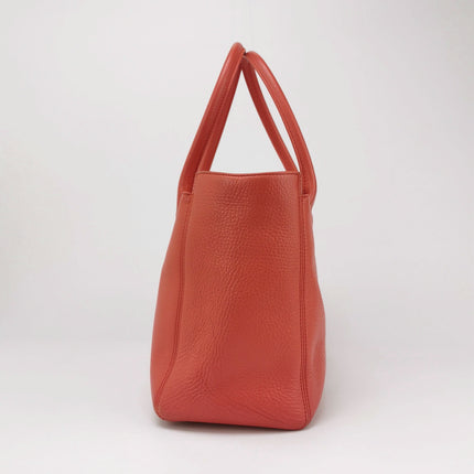 Chanel Cerf Executive Medium Coral Pink Leather Handbag with Strap 35cm