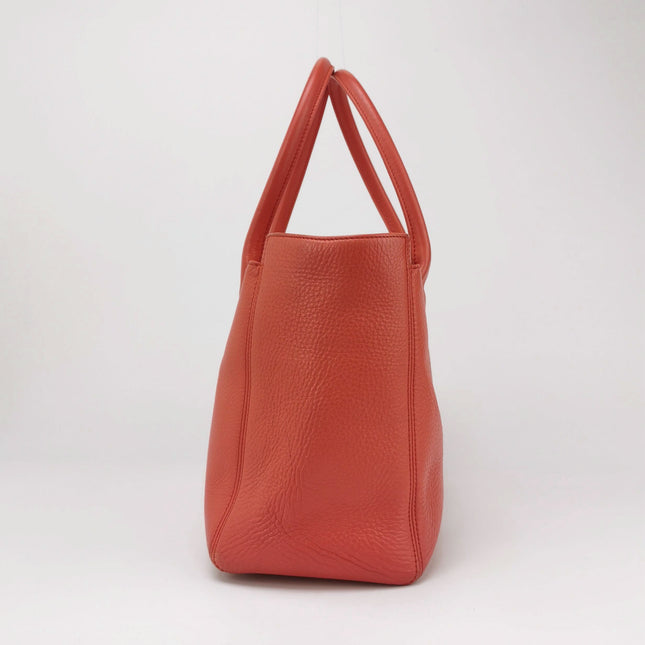 Chanel Cerf Executive Medium Coral Pink Leather Handbag with Strap 35cm