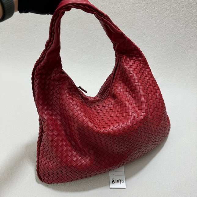 Sold Bottega Veneta Hobo Bag Large Burgundy Red Lambskin leather 52cm