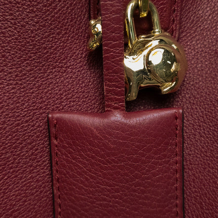 Loewe Amazona 36 Medium Burgundy Leather Dragon Lock Gold-tone Hardware