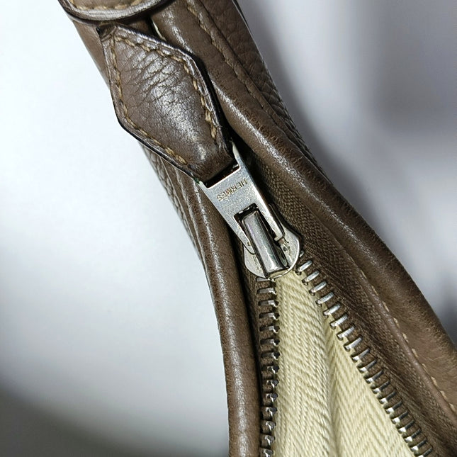 Hermes Gao Étoupe Dark Grey Clemence Leather Hobo Shoulder Bag 2008