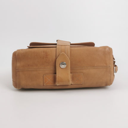 Dior Flight Medium Tan Brown Calfskin Leather Shoulder Bag