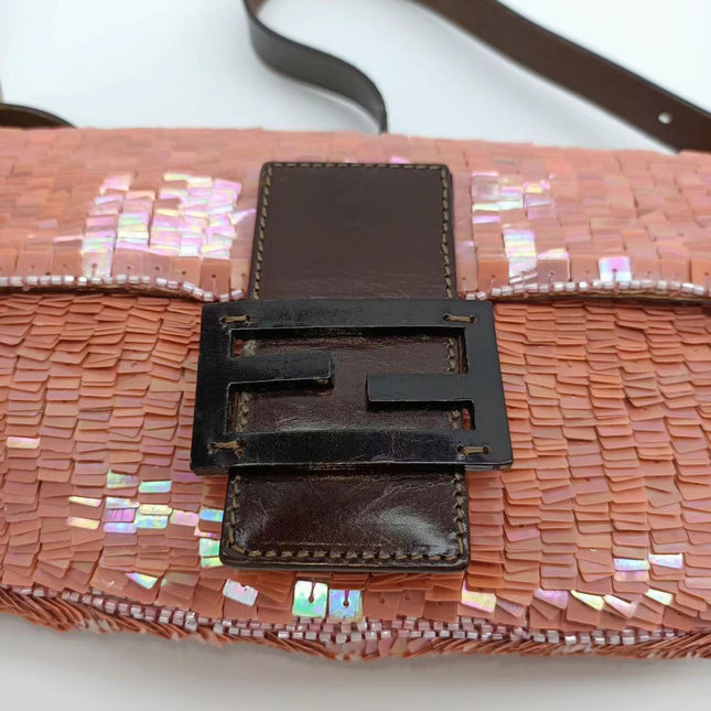 Sold Fendi Baguette Pink Sequins