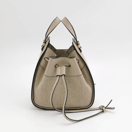 Sold Loewe Hammock Mini Beige Calfskin Leather Top Handle Crossbody Bag