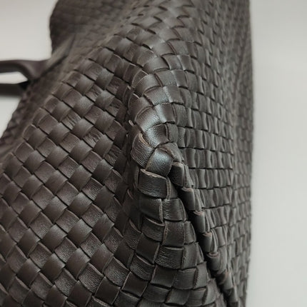 Sold Bottega Veneta Cabat Large Intreccio Leather Tote Bag Dark Chocolate Brown with Pouch