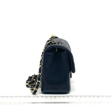 Chanel Classic Flap Mini 2016 Black Lambskin Leather Gold Hardware