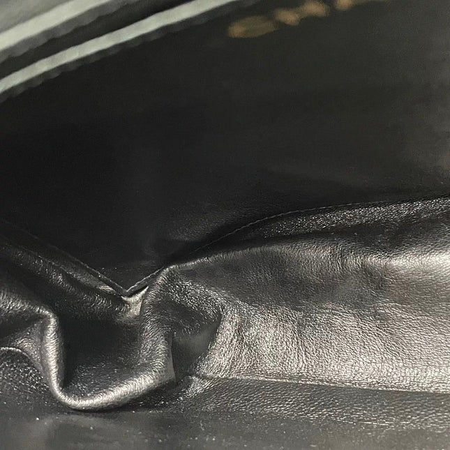 Chanel Classic Flap Maxi Black Velvet Leather Giant Gold CC Logo