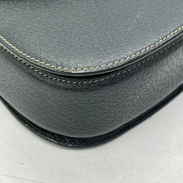 Gucci Bamboo 1947 Top Handle Bag Leather Small Dark Green