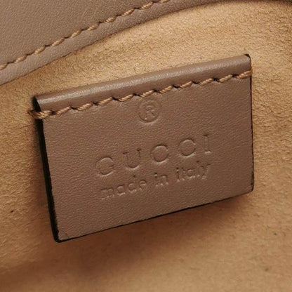 Sold Gucci Marmont Super Mini Flap Leather Bag Beige Leather