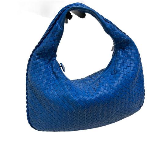 Bottega Veneta Veneta Hobo Medium Royal Blue Intrecciato Leather Bag 40cm-Luxbags