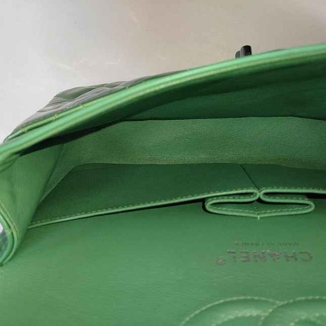 Sold Chanel Classic Flap Medium Mint Green Patent Leather 2012-2013
