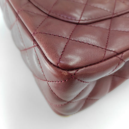 Chanel Rock The Corner Mini Flap Bag Burgundy Calfskin Leather Gold Hardware Corners 2017-18