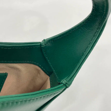 Gucci Jackie 1961 Mini Handbag in Green Leather with Adjustable Strap