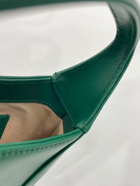 Gucci Jackie 1961 Mini Handbag in Green Leather with Adjustable Strap